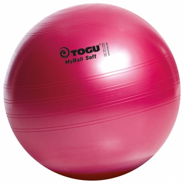  Gymnastikball MyBall soft rubinrot