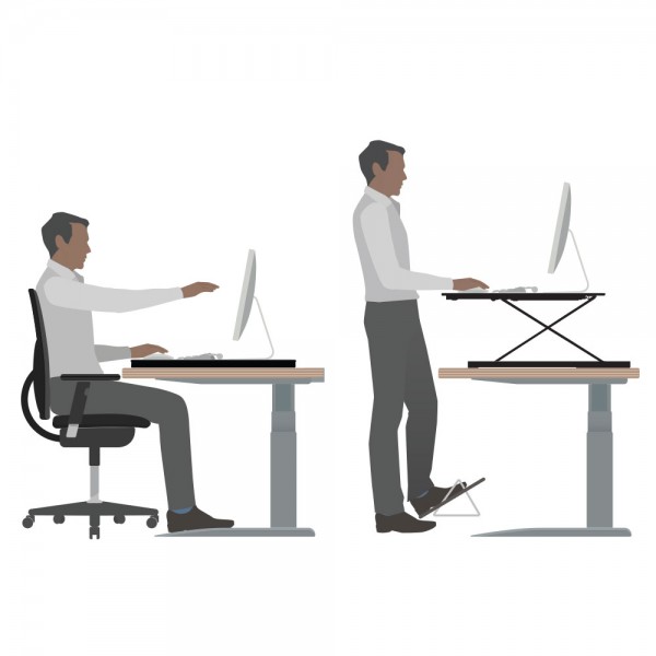 Tischaufsatz Oploft | Sitz-Steh Plattform